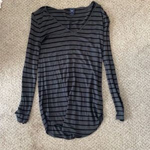 Long Sleeve Black/Gray Tee - S